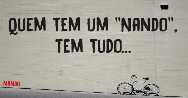 Quem tem um ''Nando'', tem tudo...