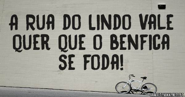 A Rua do Lindo Vale quer que o benfica se foda! 