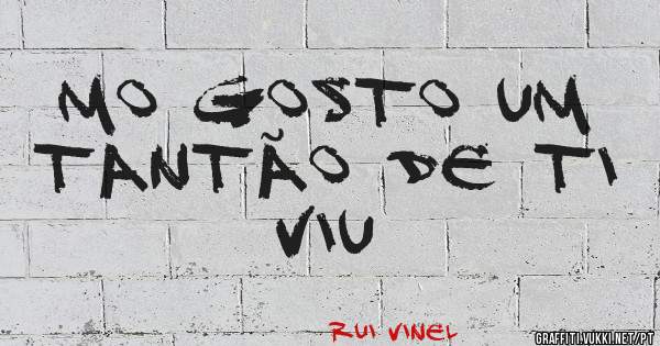 Mo gosto um tantão de ti viu
