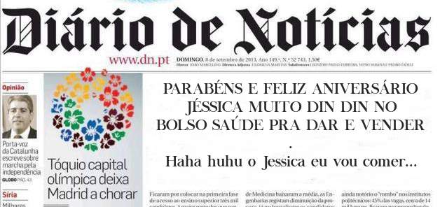 PARABÉNS E FELIZ ANIVERSÁRIO JÉSSICA MUITO DIN DIN NO BOLSO SAÚDE PRA DAR E VENDER .
Haha huhu o Jessica eu vou comer o seu bolooooooo