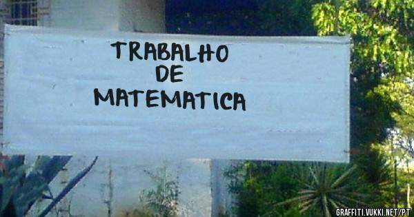 TRABALHO

DE

MATEMATICA