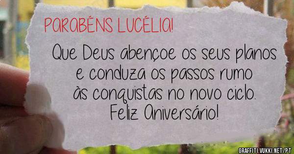 Que Deus abençoe os seus planos e conduza os passos rumo às conquistas no novo ciclo. 
Feliz Aniversário!
