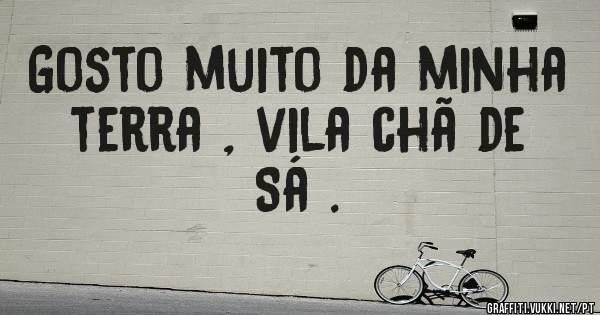Gosto muito da minha terra , vila chã de Sá . 