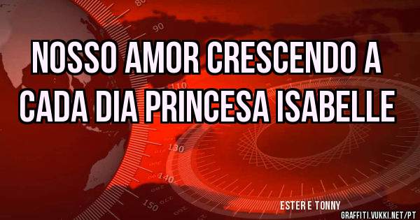 nosso amor crescendo a cada dia princesa isabelle
