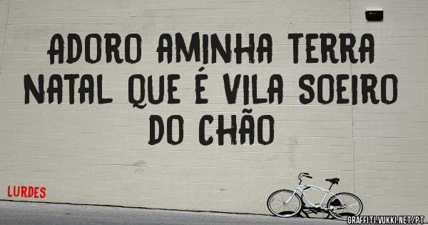 Adoro aminha terra natal que é Vila Soeiro do Chão



