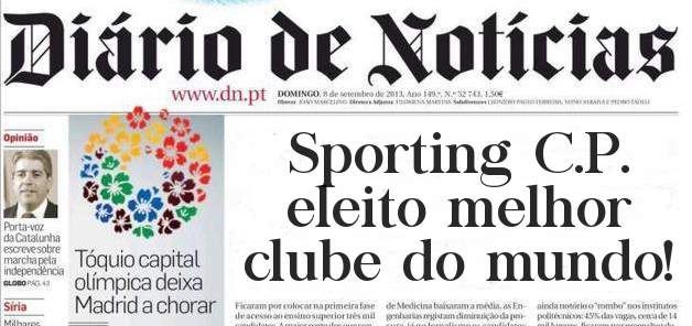 Sporting C.P. eleito melhor clube do mundo!