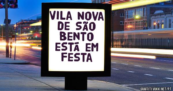 Vila Nova de São Bento está em festa 