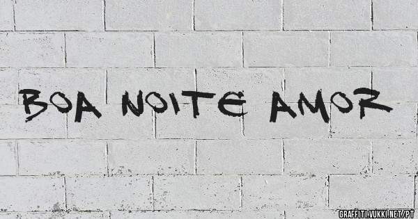 Boa noite amor 