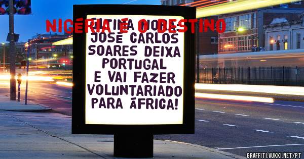 Última Hora: 
José Carlos Soares deixa Portugal e vai fazer voluntariado para África!