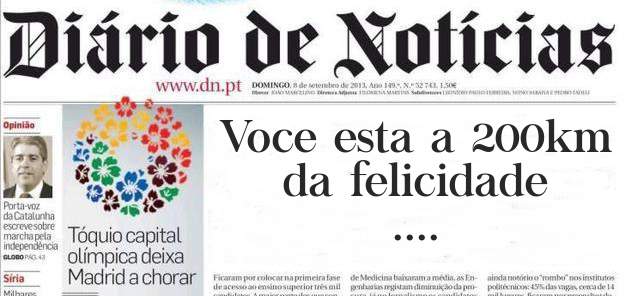 Voce esta a 200km da felicidade ....