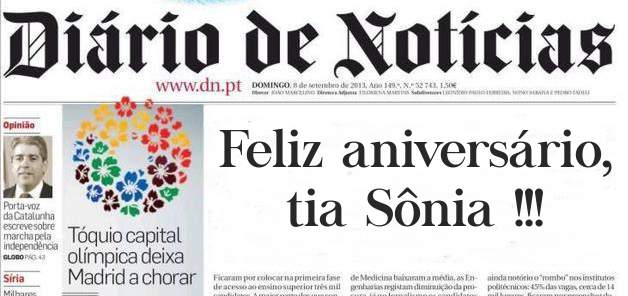 Feliz aniversário, tia Sônia !!!