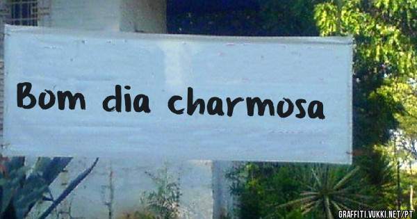 Bom dia charmosa 