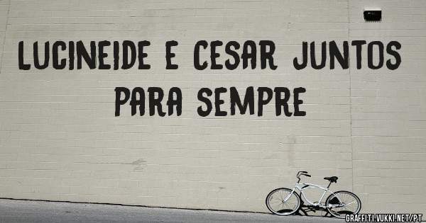 Lucineide e Cesar juntos para sempre