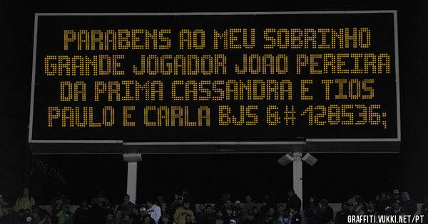 Parabens ao meu sobrinho grande jogador Joao Pereira da prima Cassandra e tios Paulo e Carla bjs 😘