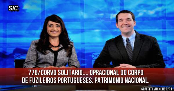 776/corvo solitario.... Opracional do corpo de fuzileiros portugueses. Patrimonio nacional. 