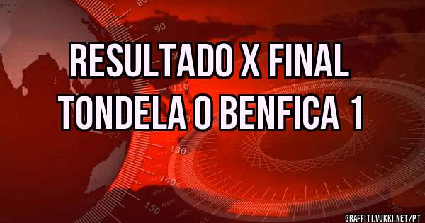 Resultado x Final
Tondela 0 Benfica 1