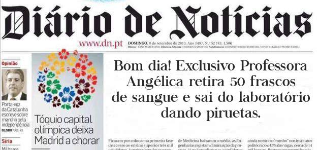 Bom dia! Exclusivo Professora Angélica retira 50 frascos de sangue e sai do laboratório dando piruetas.