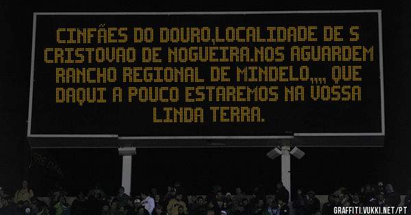 CINFÃES DO DOURO,LOCALIDADE DE Sº CRISTOVAO DE NOGUEIRA.NOS AGUARDEM RANCHO REGIONAL DE MINDELO,,,, QUE DAQUI A POUCO ESTAREMOS NA VOSSA LINDA TERRA.