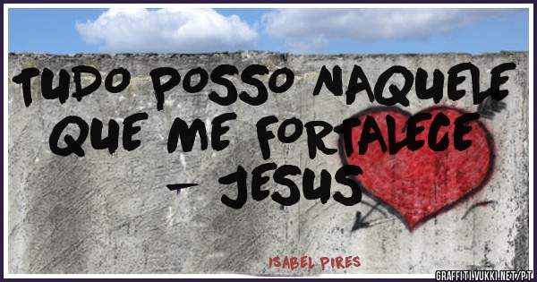 TUDO POSSO NAQUELE QUE ME FORTALECE - JESUS 