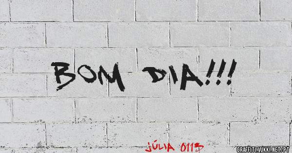 Bom dia!!!