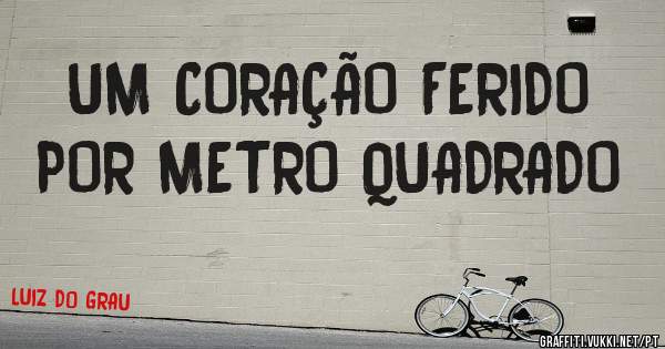 UM CORAÇÃO FERIDO POR METRO QUADRADO