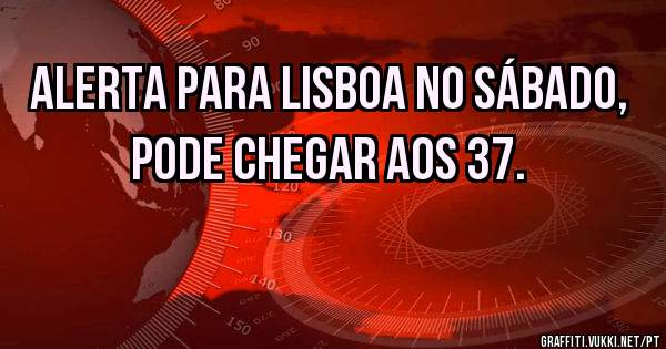 Alerta para Lisboa no Sábado, pode chegar aos 37.