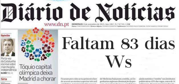 Faltam 83 dias 
           Ws
