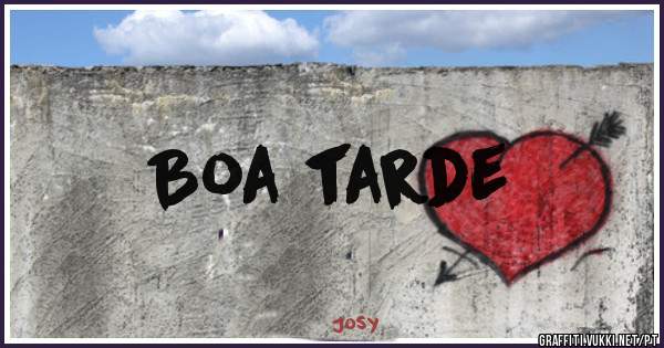 Boa tarde 