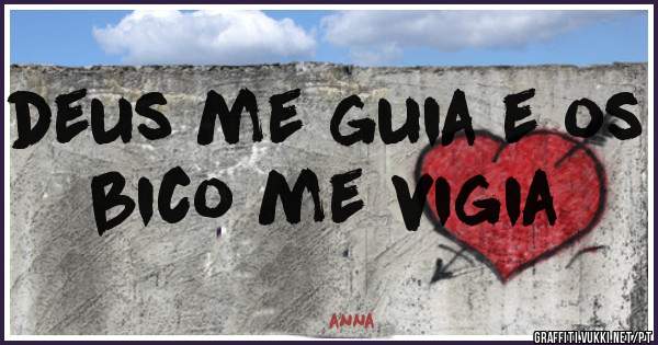deus me guia e os bico me vigia