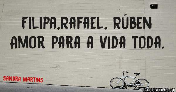 Filipa,Rafael, Rúben
Amor para a Vida toda.