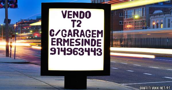Vendo T2
c/garagem
Ermesinde 
914963443 