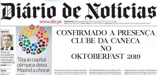 CONFIRMADO A PRESENÇA 
     CLUBE DA CANECA NO
       OKTOBERFAST 2019