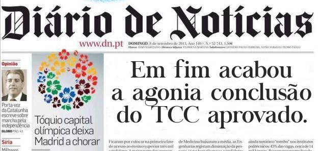 Em fim acabou a agonia conclusão do TCC aprovado. 
