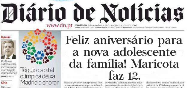 Feliz aniversário para a nova adolescente da família! Maricota faz 12.