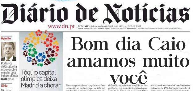 Bom dia Caio amamos muito você 