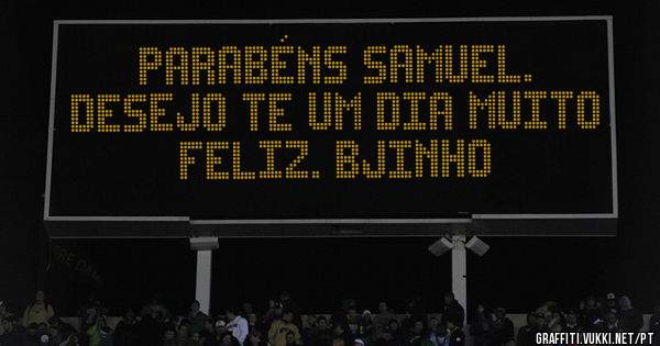 PARABÉNS SAMUEL. DESEJO TE UM DIA MUITO FELIZ. BJINHO