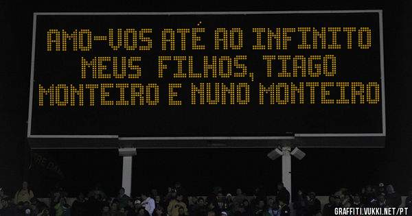 AMO-VOS ATÉ AO INFINITO MEUS  FILHOS, TIAGO MONTEIRO E NUNO MONTEIRO