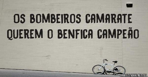 Os bombeiros camarate querem o benfica campeão  