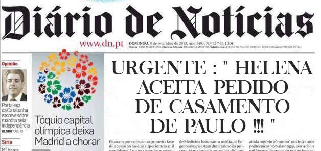 URGENTE : '' HELENA ACEITA PEDIDO DE CASAMENTO DE PAULO !!! ''