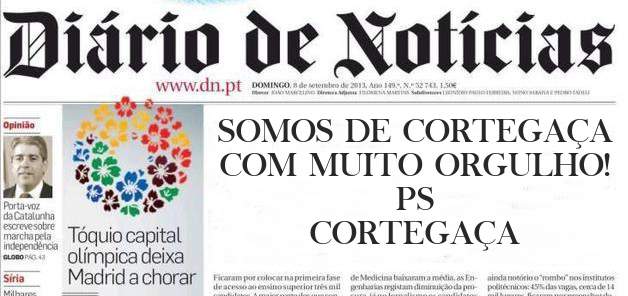 SOMOS DE CORTEGAÇA COM MUITO ORGULHO!

                     PS CORTEGAÇA
