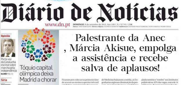 Palestrante da Anec , Márcia Akisue, empolga a assistência e recebe salva de aplausos!