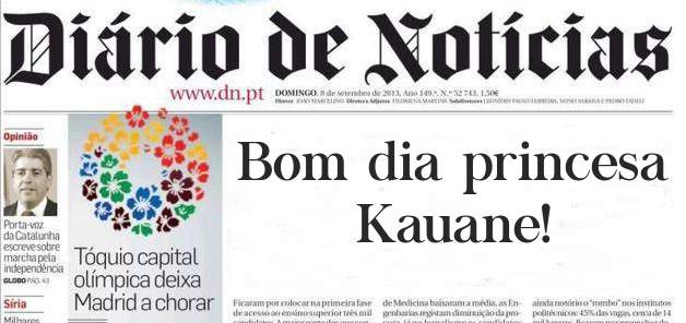 Bom dia princesa Kauane!
