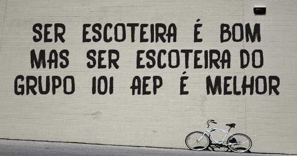 SER  ESCOTEIRA  É  BOM  MAS  SER  ESCOTEIRA DO  GRUPO  101  AEP  É  MELHOR 