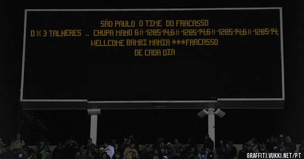 São Paulo  o time  do fracasso 0 x 3 talheres  ..  chupa mano 😂😂😂😂 Wellcome Bambi mania ***fracasso de cada dia 