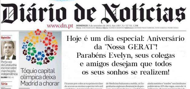 Hoje é um dia especial: Aniversário da ''Nossa GERAT''!
Parabéns Evelyn, seus colegas e amigos desejam que todos os seus sonhos se realizem!