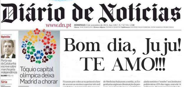 Bom dia, Juju!
TE AMO!!!