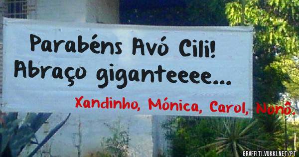 Parabéns Avó Cili!
 Abraço giganteeee...
