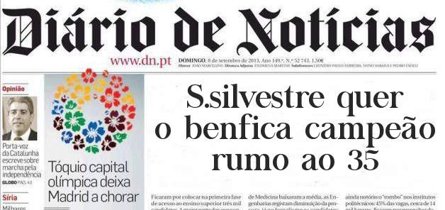 S.silvestre quer o benfica campeão rumo ao 35