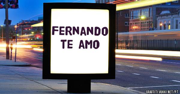 Fernando te amo