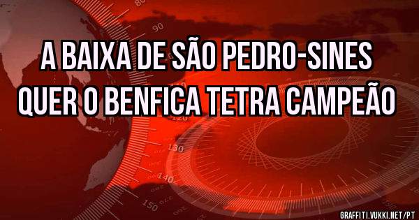A BAIXA de SÃO PEDRO-SINES QUER o BENFICA TETRA CAMPEÃO
